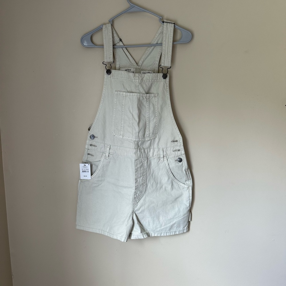 Cotton on utility overalls in tan NWT